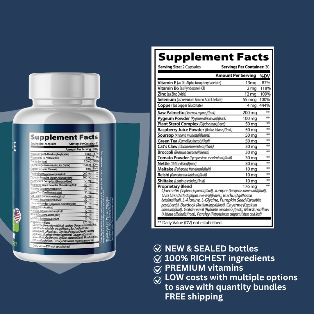 BladderEase Pro- Prostate Support- 4 Bottles- 240 Capsules