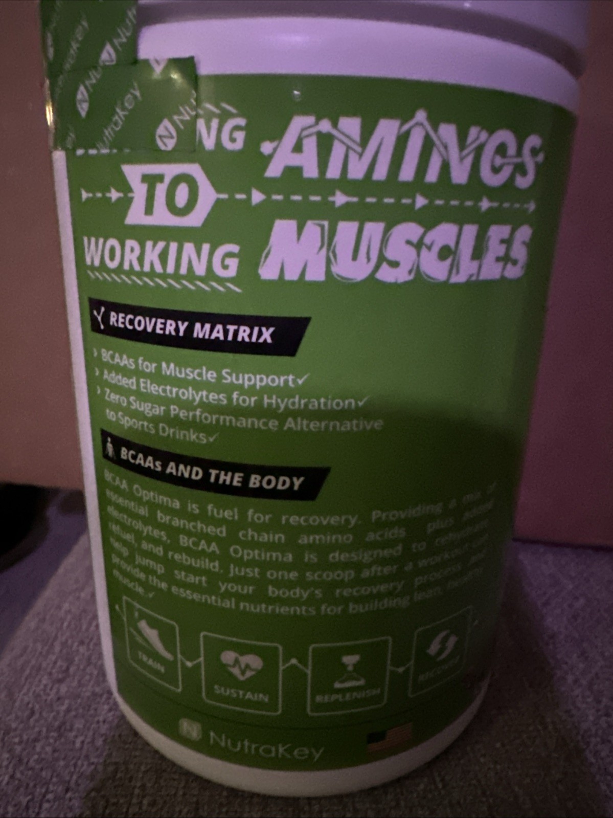 Fuel Your Recovery with NutraKey BCAA Optima – No Sugar, No Carb, Grape Crunch