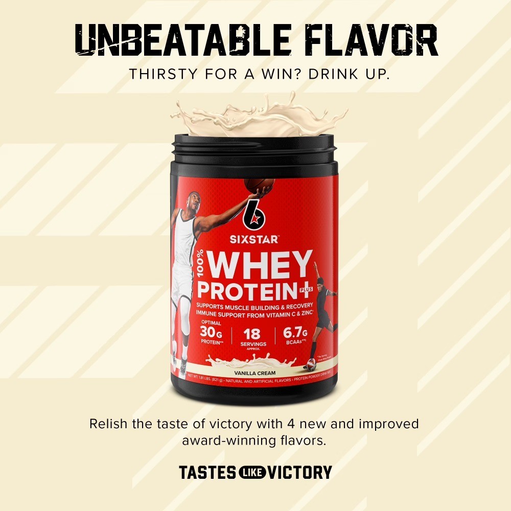 Whey Protein Powder Vanilla Cream 30g Protein Per Serving 1.81 lb Bag