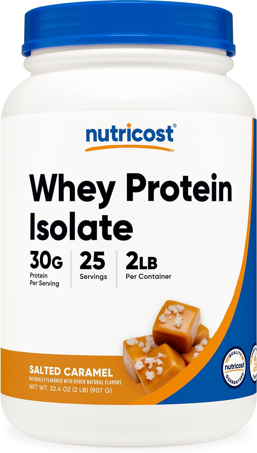 Nutricost Whey Protein Isolate, 30 Grams of Protein Per Serving, Non-GMO