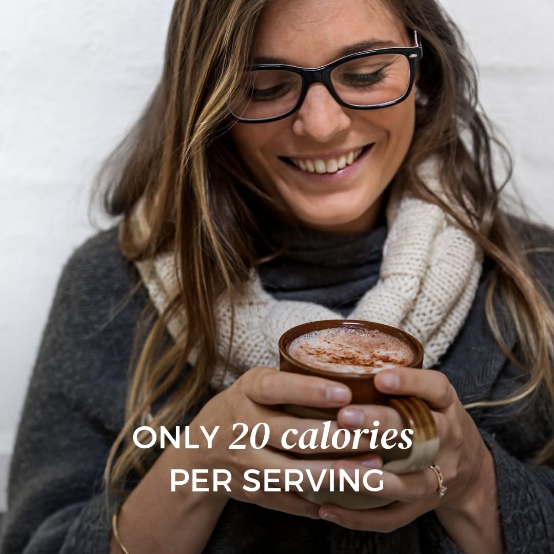 Skinny 60% Cocoa Hot Chocolate (33 Servings) | 20 Calories Only, Keto Diet Drink