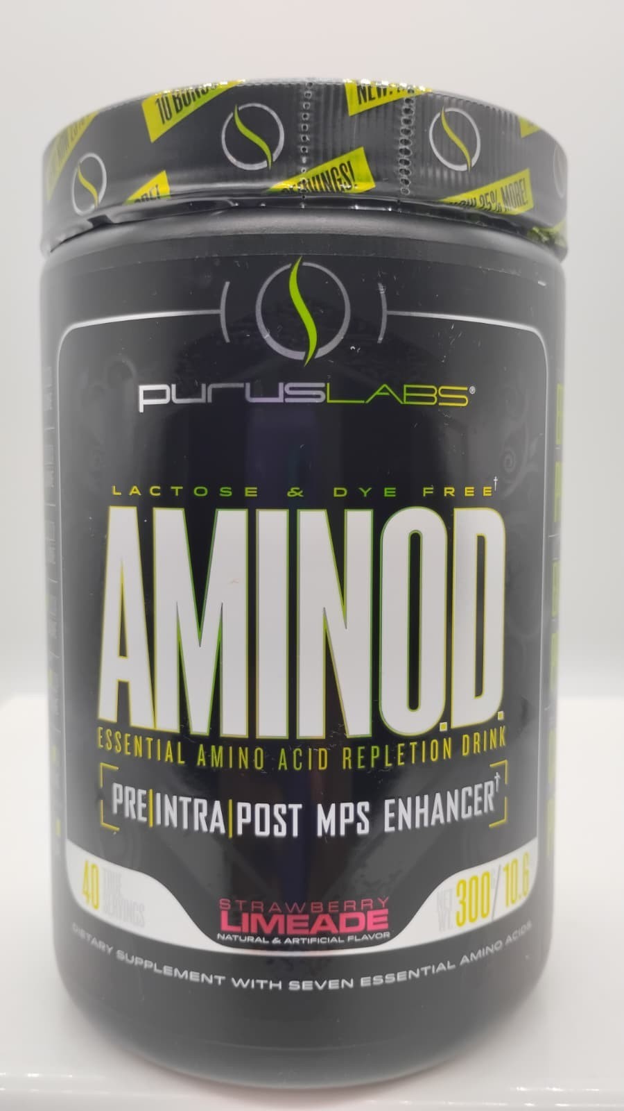 Purus Labs Everyday Amino BCAA| Muscle Hydration 40 Serving – Strawberry Limeade