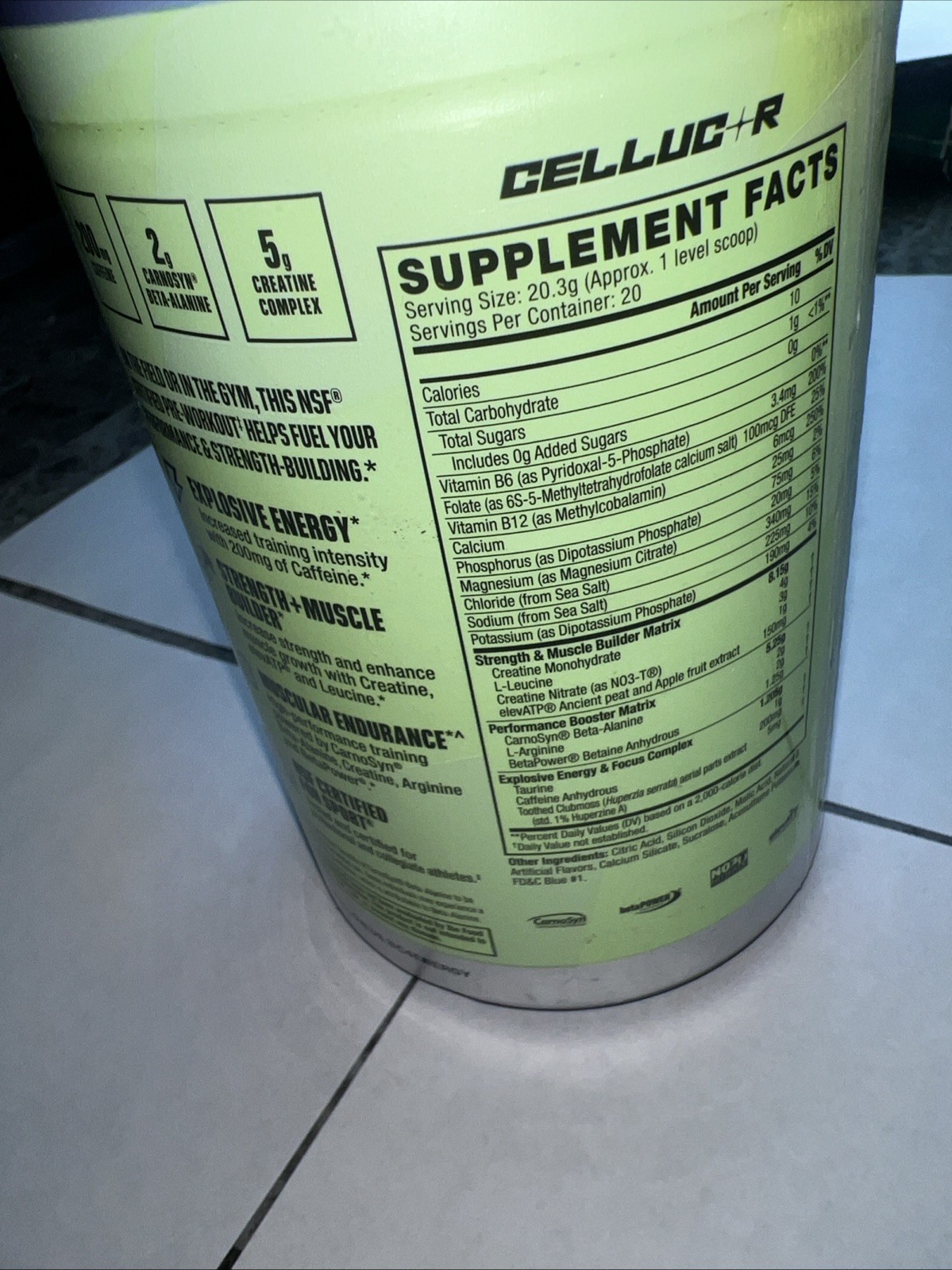 C4 Sport Strength Hawaiian Punch Berry Blue Typhoon Pre-Workout 20 Servings 406g