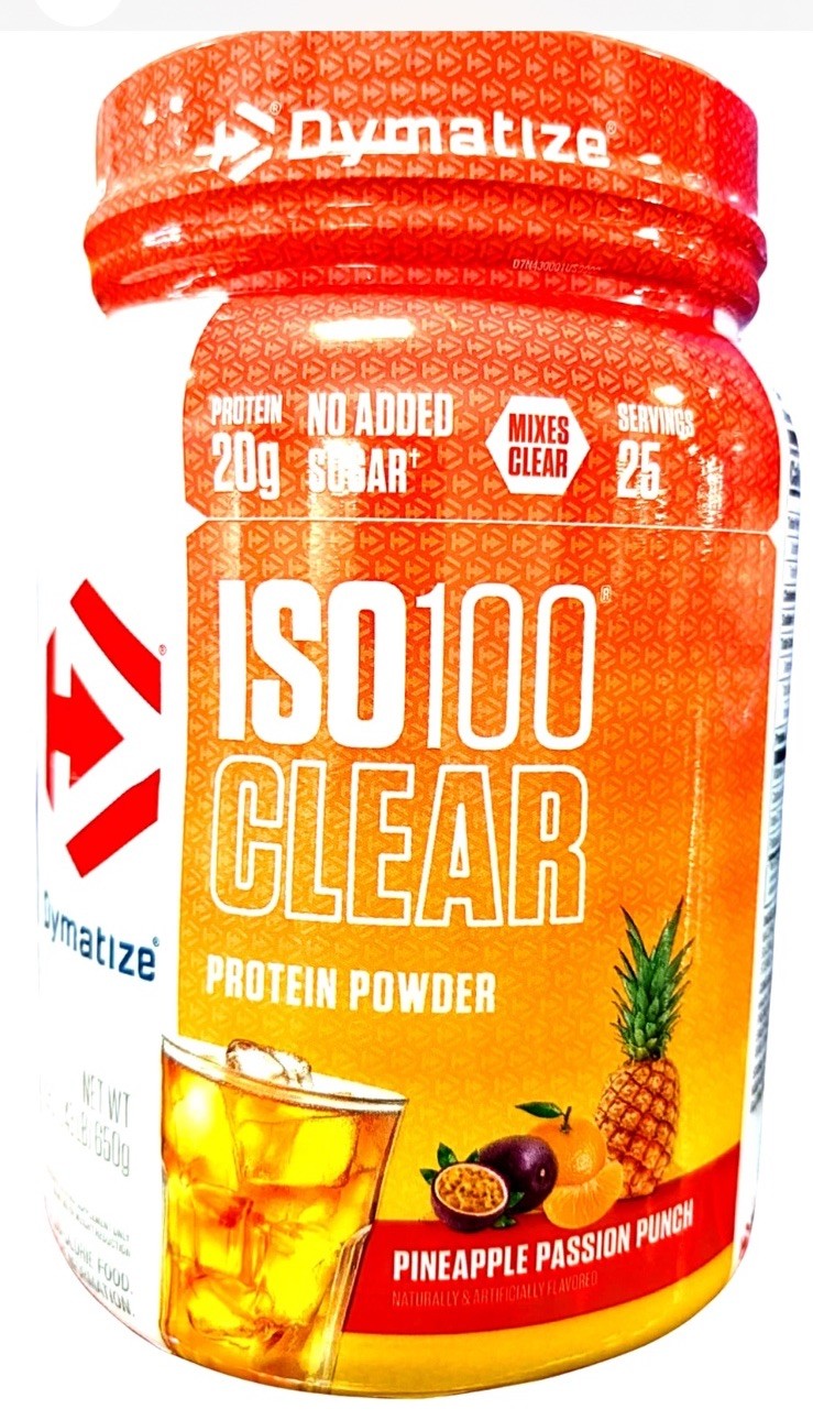 Dymatize ISO100 Clear 20g Protein Powder Pineapple Passion Punch 22.9 Oz