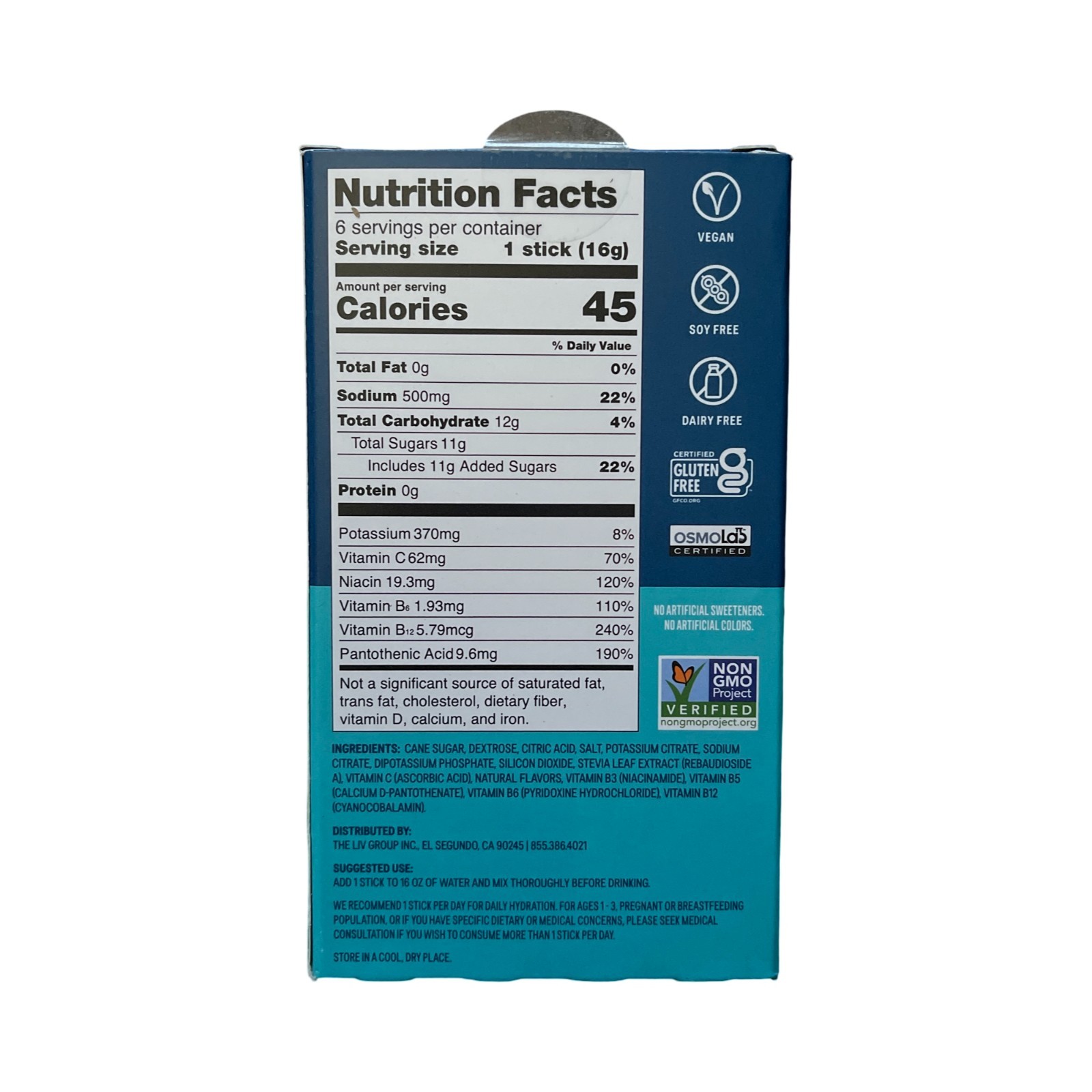 Liquid I.V. Tropical Punch Hydration Multiplier Electrolyte Drink, 0.56oz – 6ct