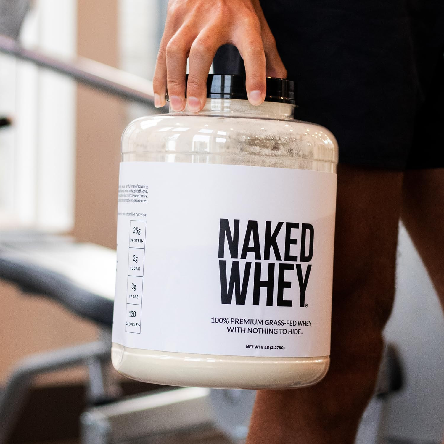 Naked Whey 2LB 100% Grass Fed Whey Protein Powder – Only 1 Ingredient, Unflavore