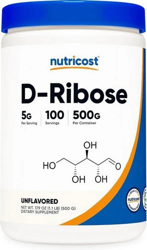 D-Ribose Powder 500 Grams by Nutricost