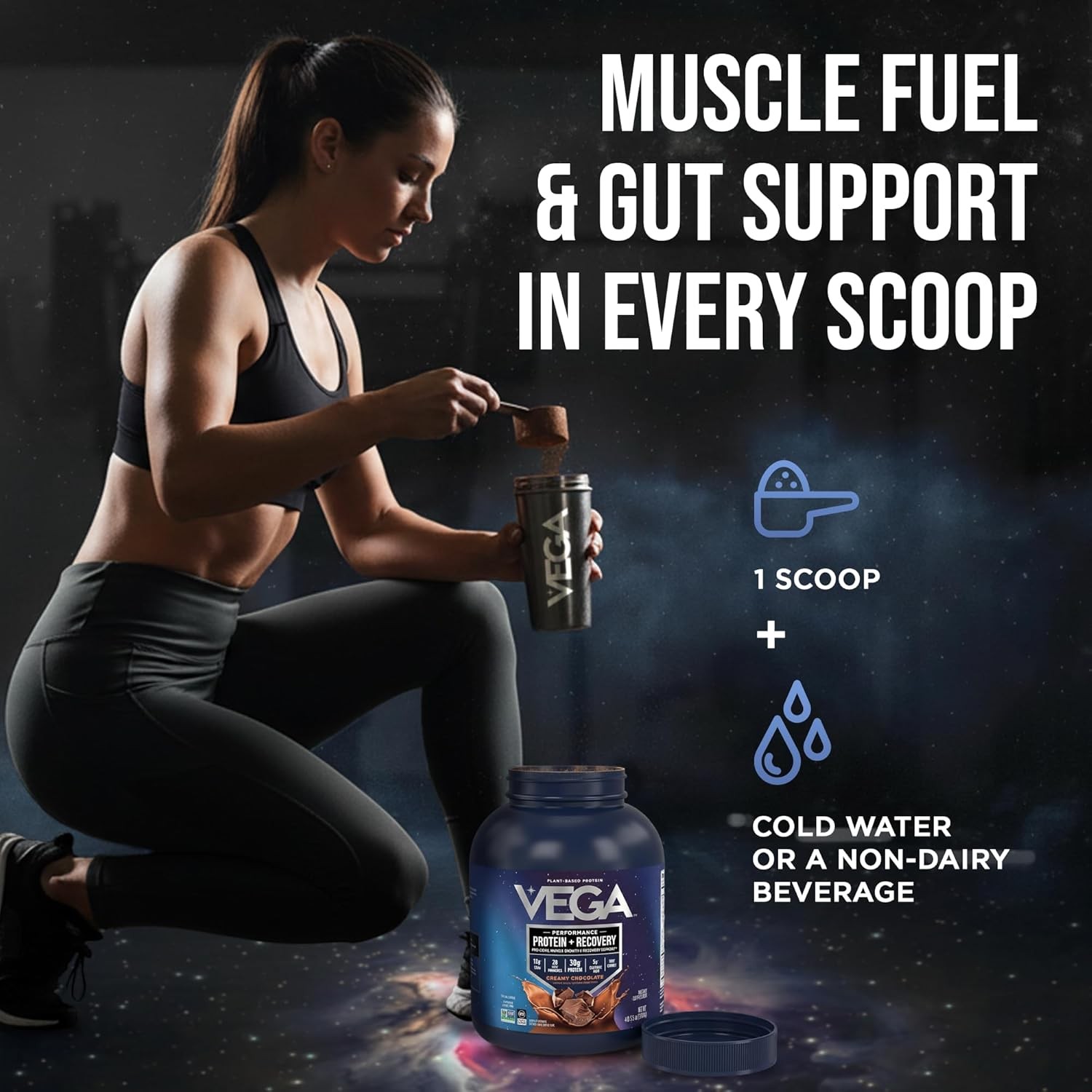 Protein + Recovery, Chocolate – 30G n Protein, Dairy & Gluten Free, Probiotics,