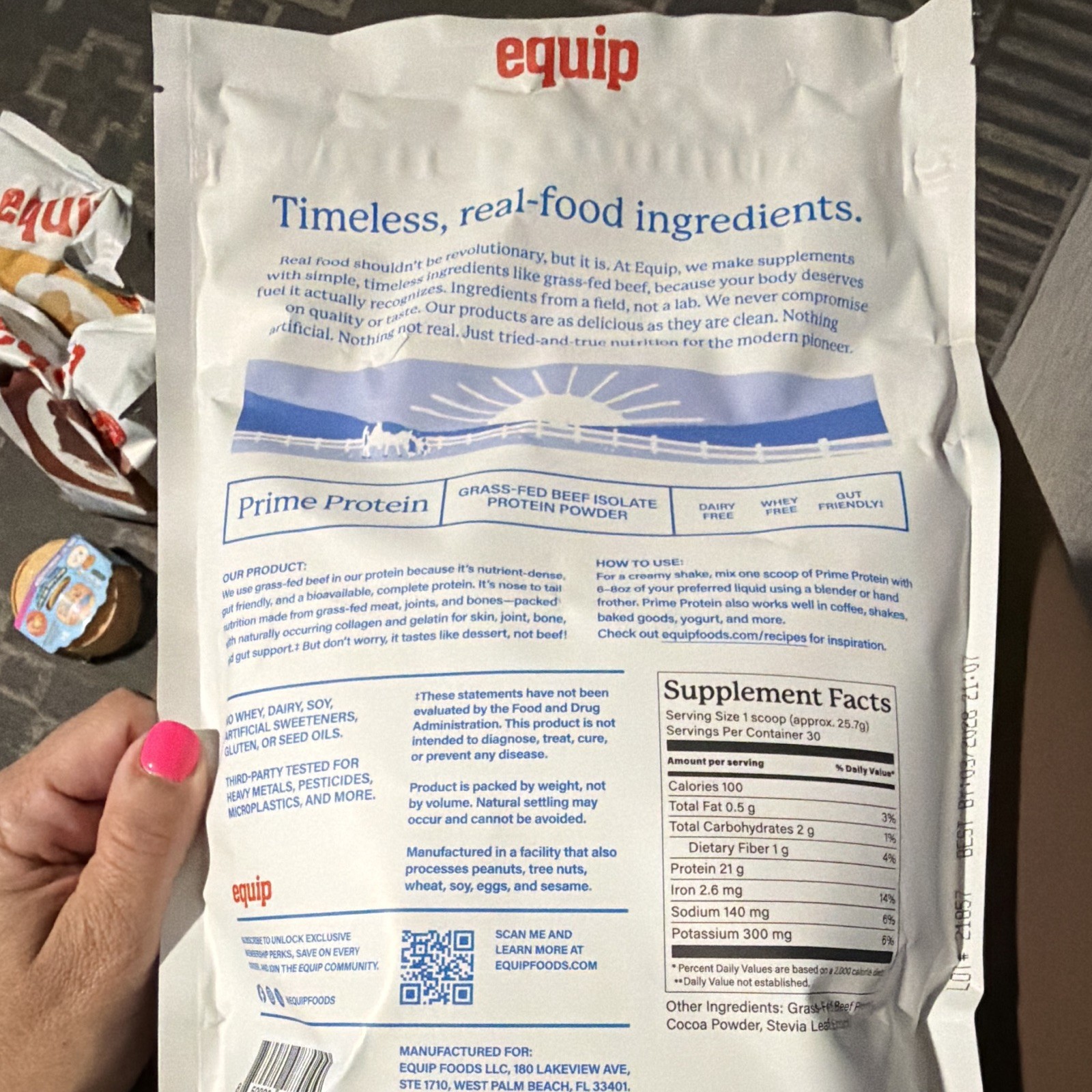 equip Prime Grass Fed Beef Protein Isolate Dairy-Free Chocolate 1.71 lb
