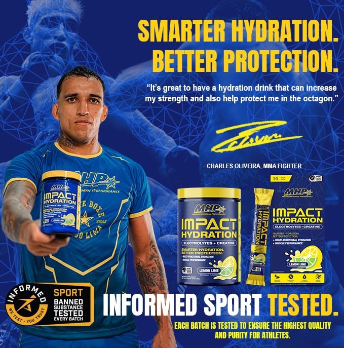 MHP Impact Hydration Electrolyte Creatine Sports Drink Mix, No Artificial Swe…