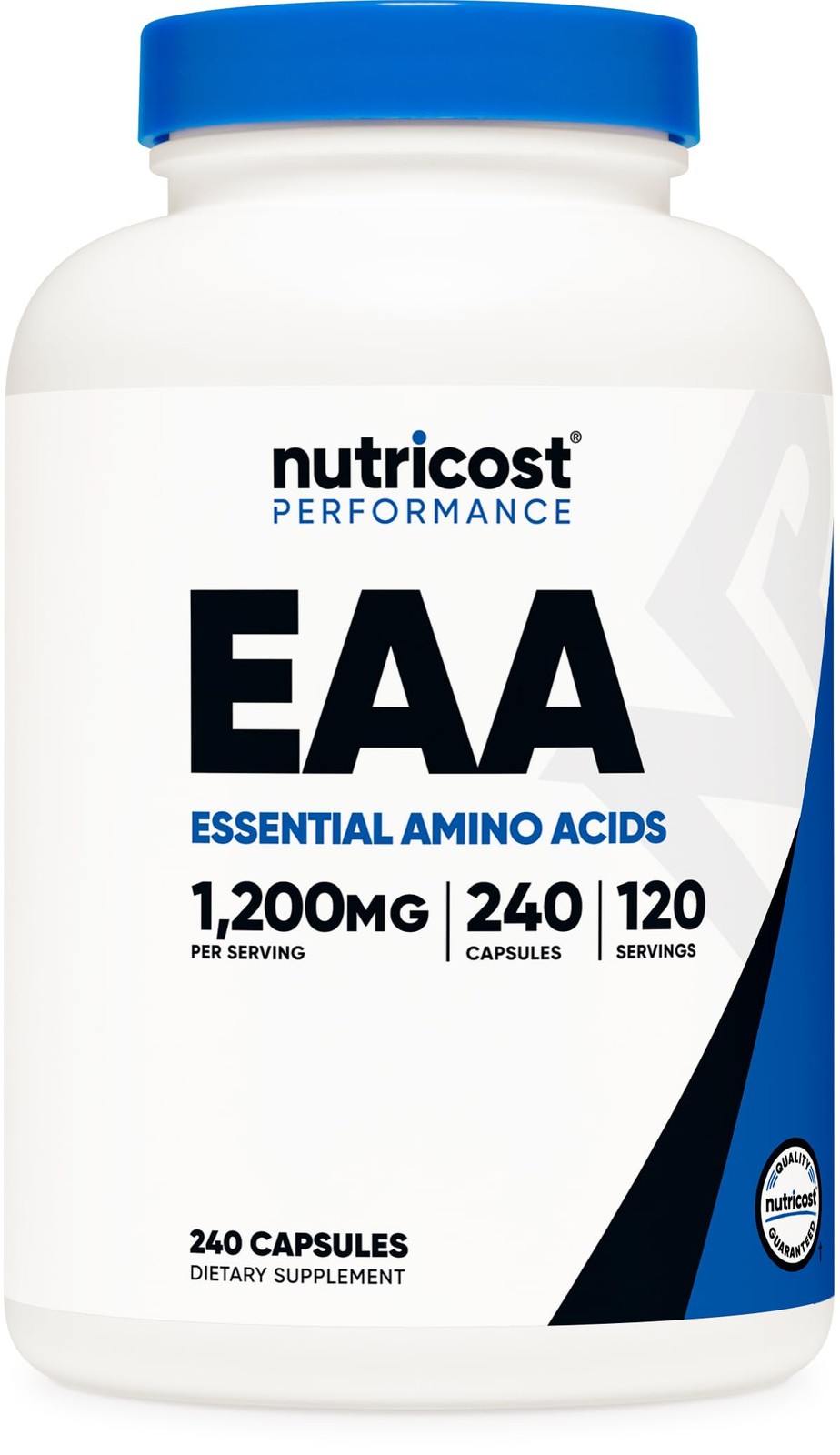 Nutricost EAA Capsules 1200mg, 240 240 Count (Pack of 1), Multicolor