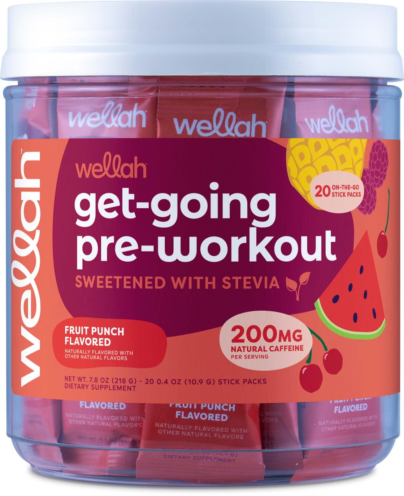 Get-Going Fruit Punch Flavored Pre-Workout Stickpacks (20 servings)