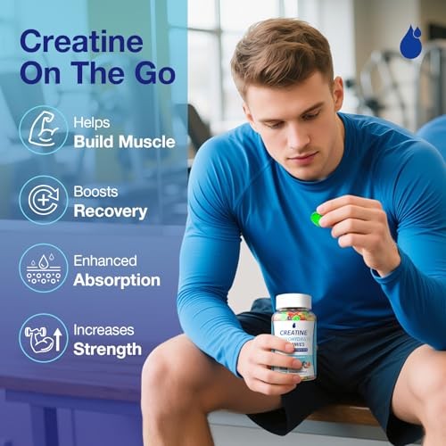 Creatine Monohydrate Gummies 160 Count Mixed Fruit Muscle Energy