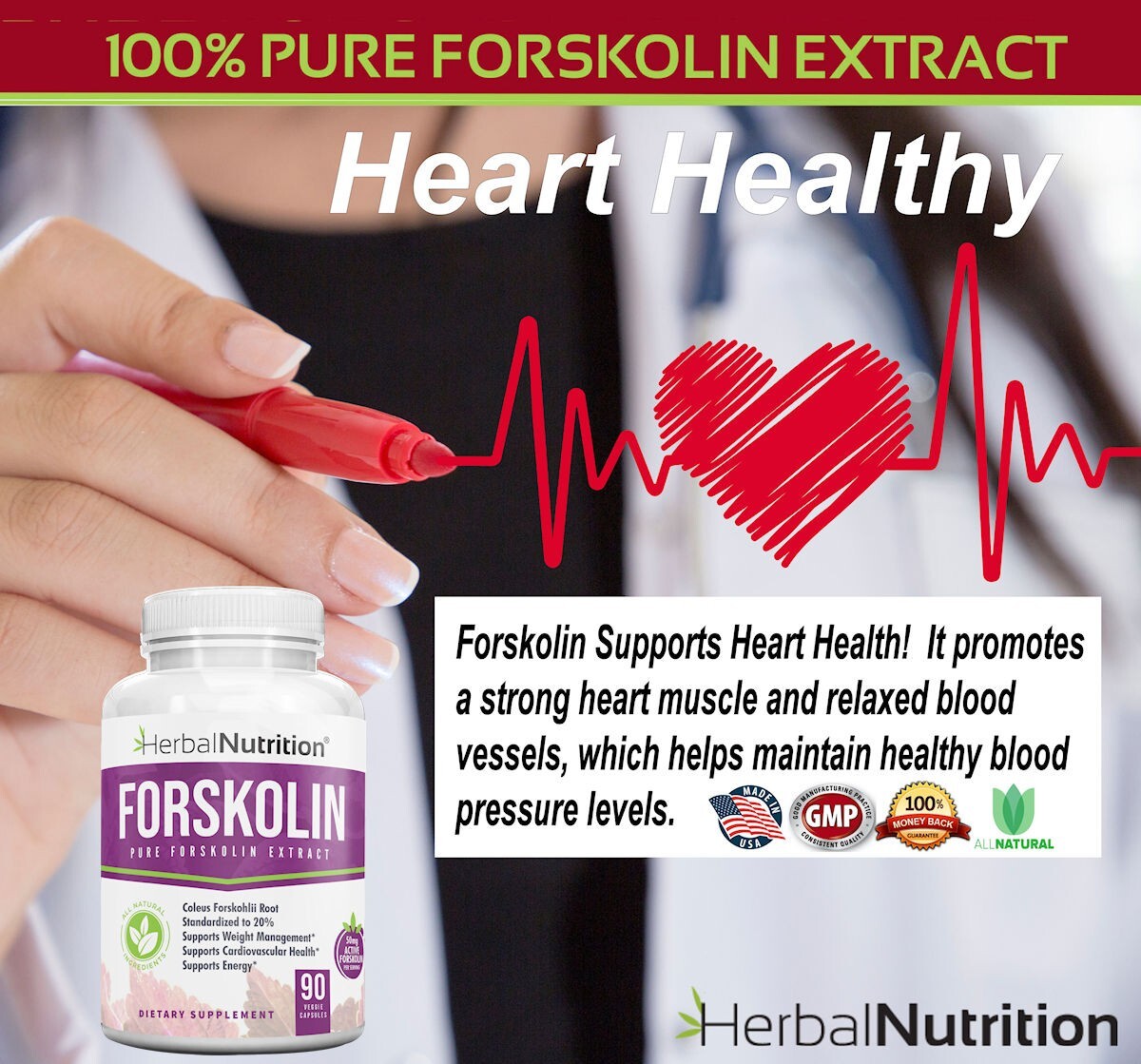 Best Forskolin Extract Weight Loss Supplement 180 Capsules 250mg 20% Extract
