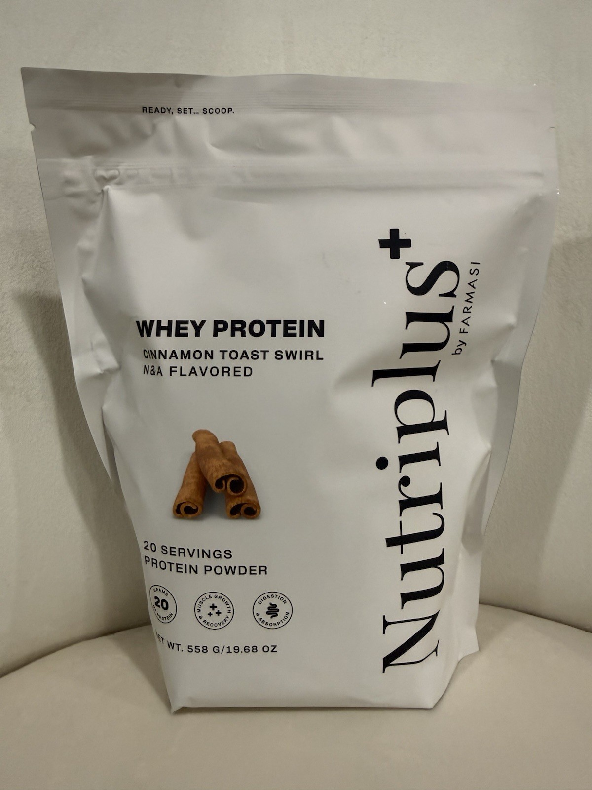 Nutriplus+ Whey Protein Powder Cinnamon Toast Swirl 20g Protein 20 Servings