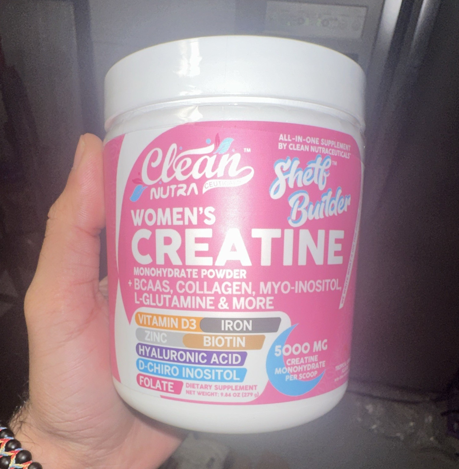 Clean Nutra Women’s Creatine Monohydrate Powder 5000mg Tropical Orange 9.84oz