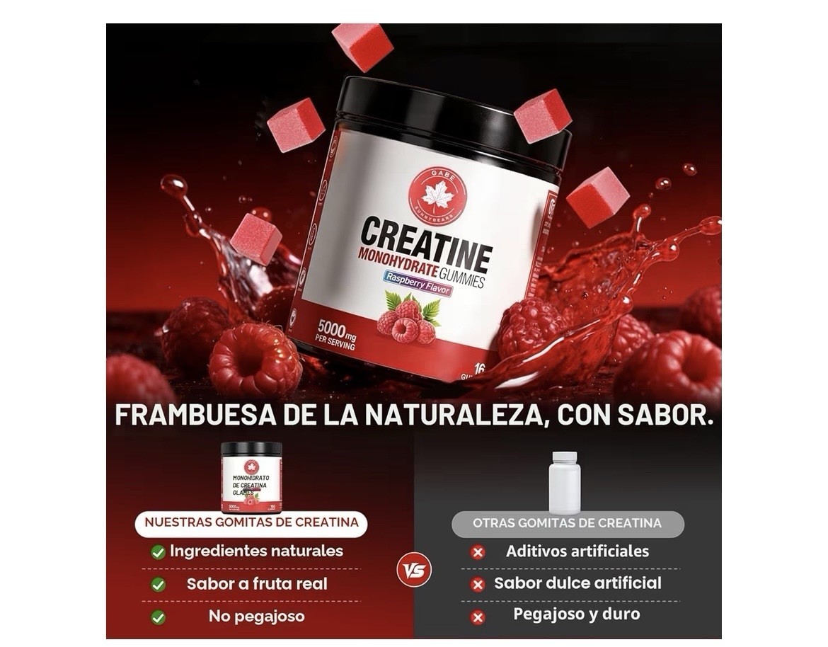 Creatine Gummies 5000mg Monohydrate 160 Count NSF Certified Raspberry B12