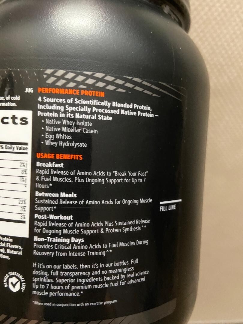 GNC AMP 7 Hours Sustained-Release Protein Blend GLAZED DONUTS 2.01 LB.