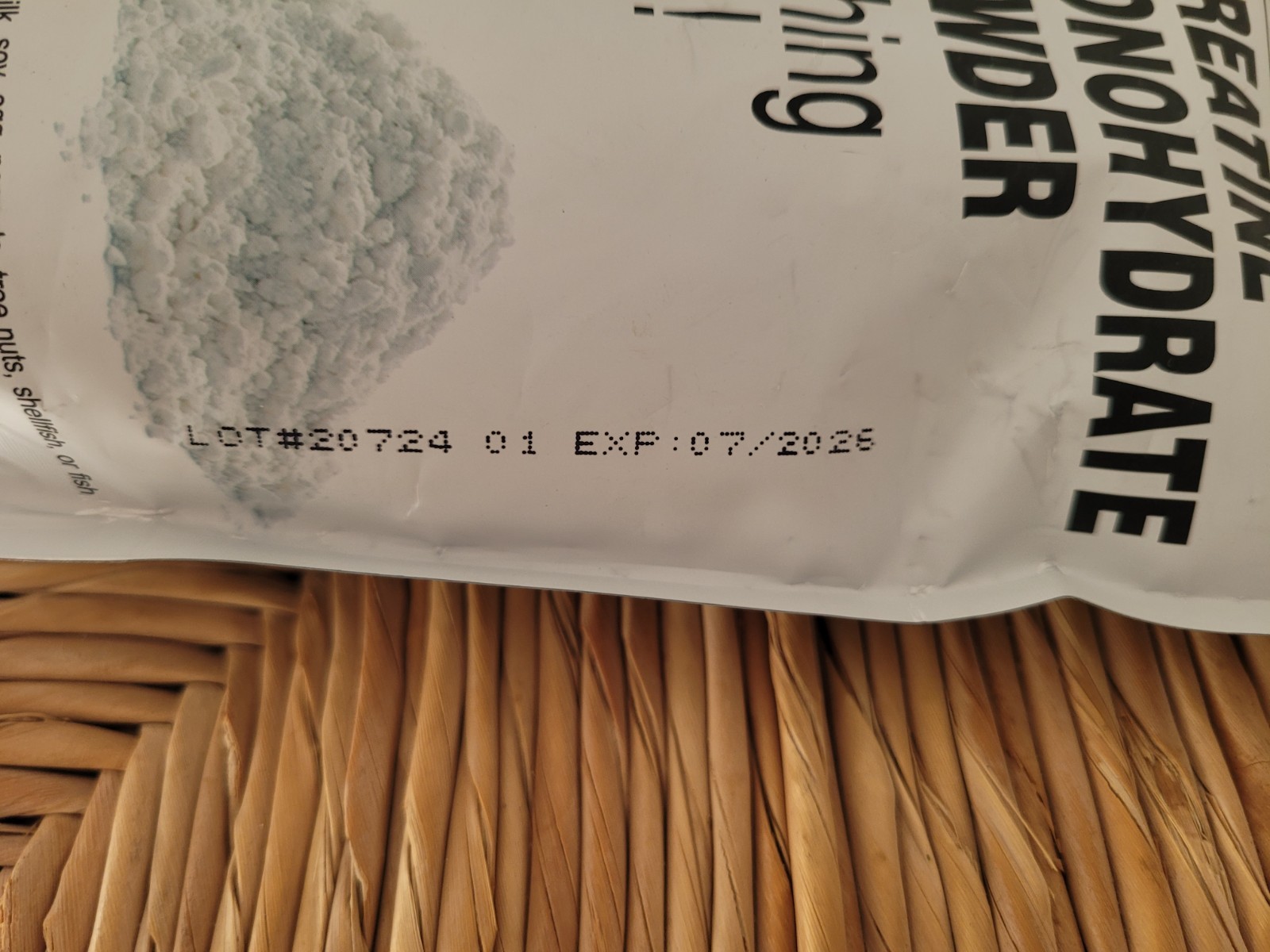 17.6 oz (500g) 100 Servings CREATINE MONOHYDRATE POWDER Nothing Else non gmo