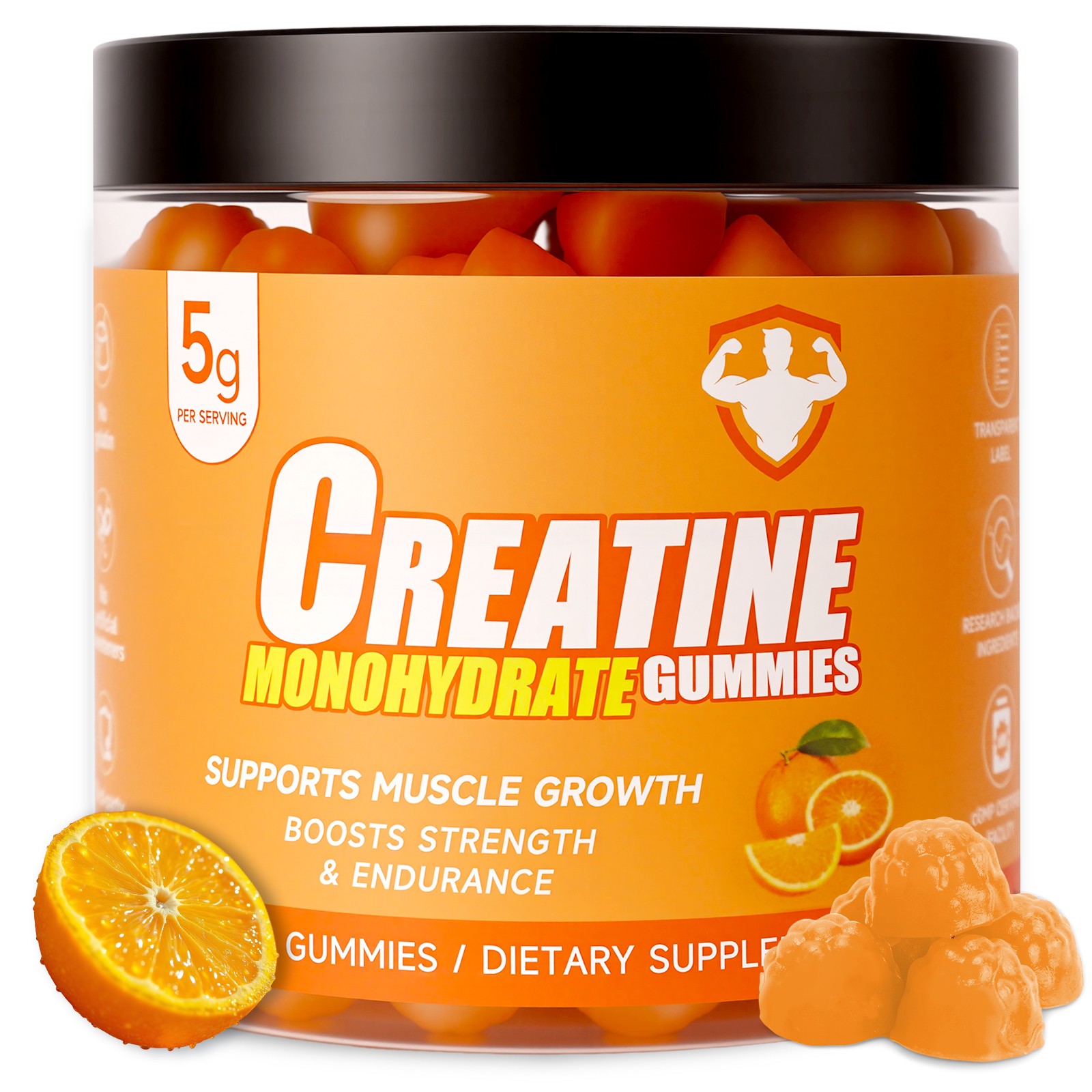 Supports Muscle Growth Creatine Monohydrate Gummies with 5g Per Serving