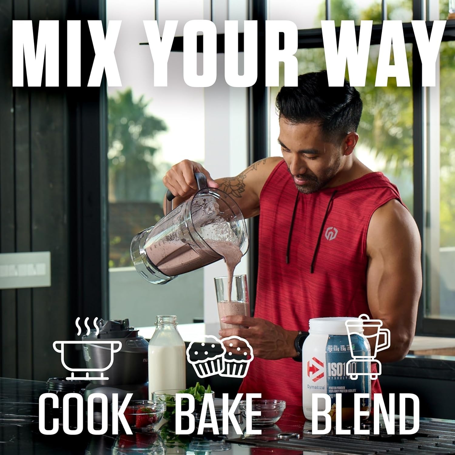 Dymatize x Dunkin’ Cappuccino ISO100 Whey Protein Powder (20 Servings)