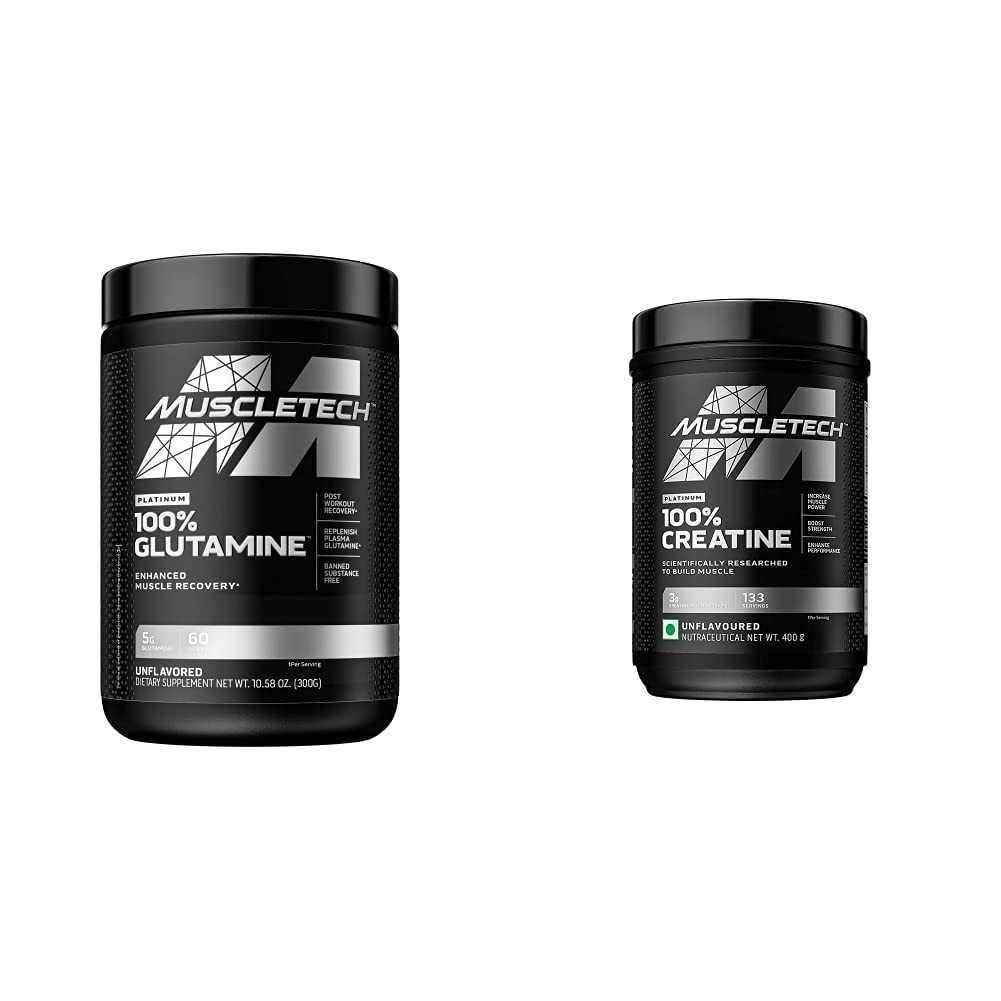 Pure Micronized Creatine Monohydrate & L-Glutamine Powder for Muscle Recovery