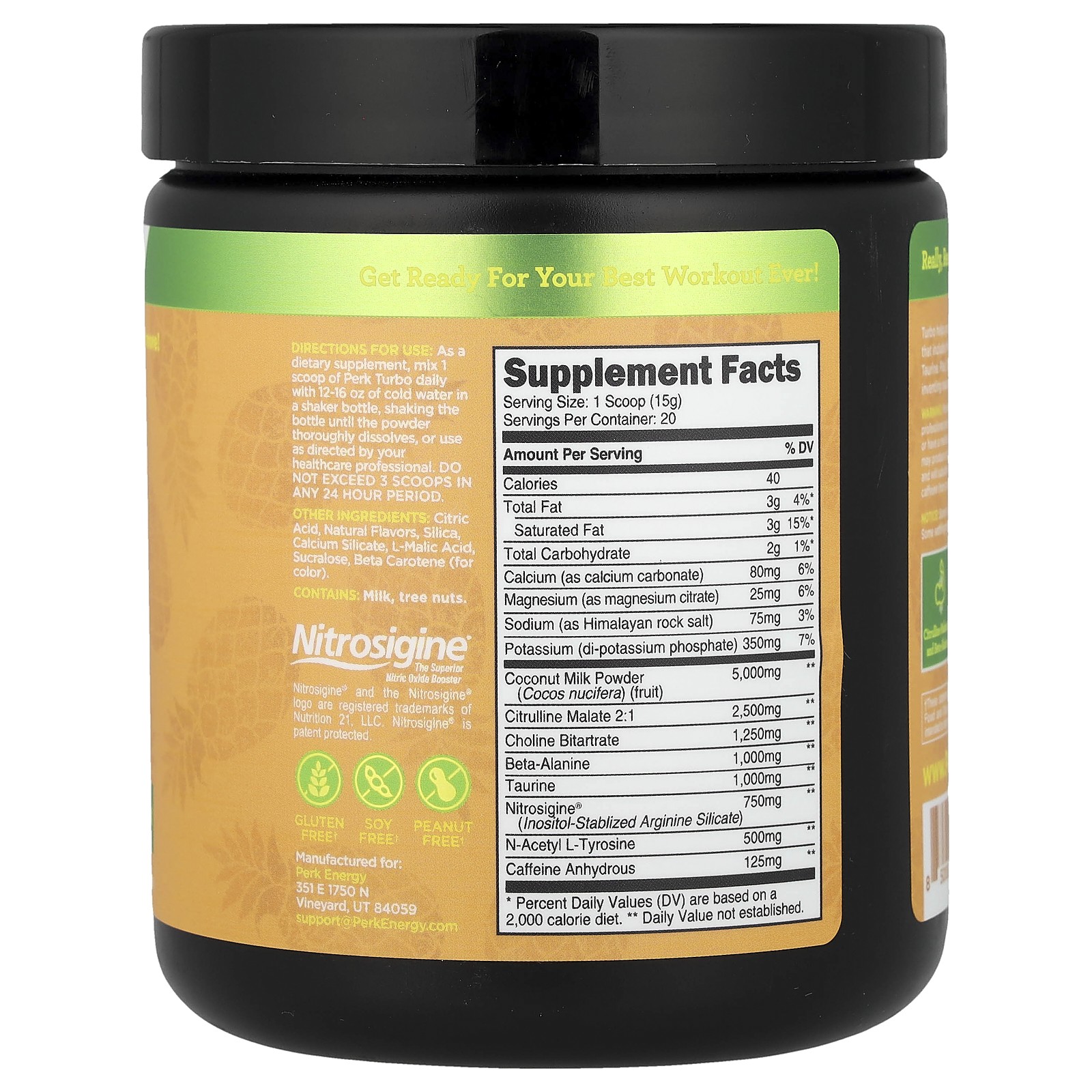Turbo, Pre-Workout, Pineapple Whip, 10.9 oz (304 g)