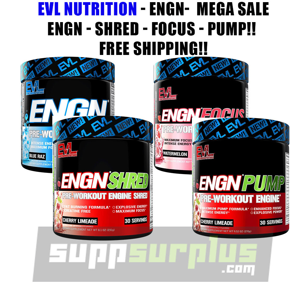 EVL ENGN Hardcore Fat Burning Pre Workout Energy Focus & Pump – 30 Ser – ALL
