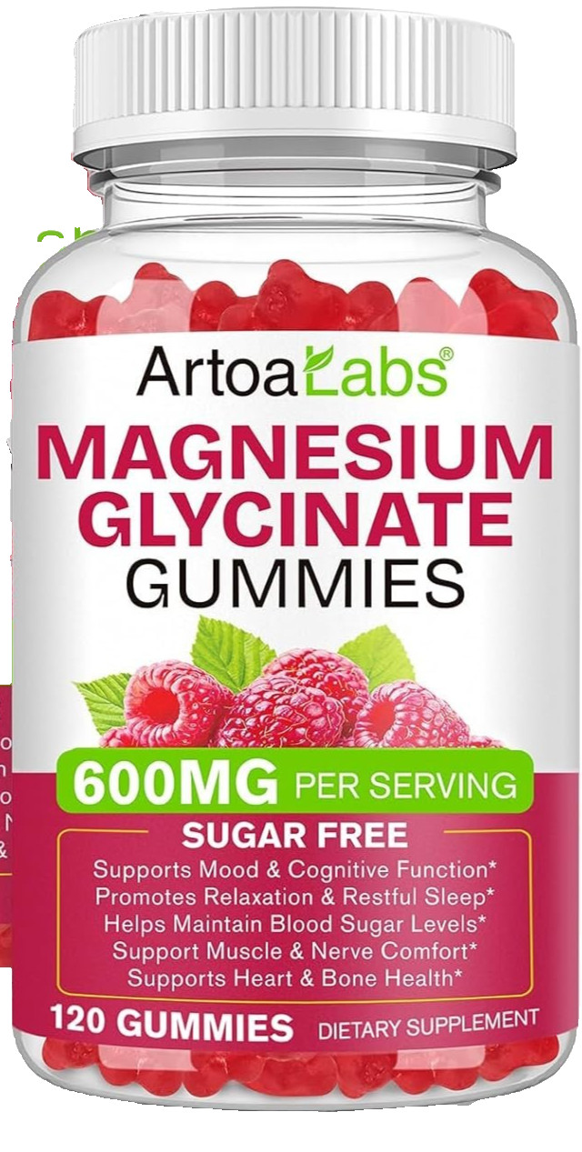Artoa Magnesium Glycinate Gummies with L-Threonate ~ 120 Count ~ 60 Servings!