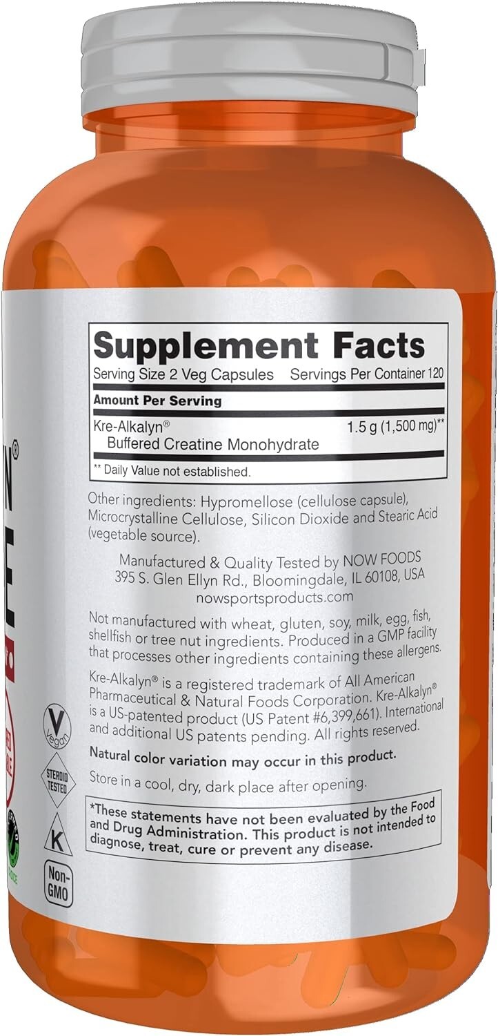 NOW Sports Kre-Alkalyn 750 mg 240 Caps