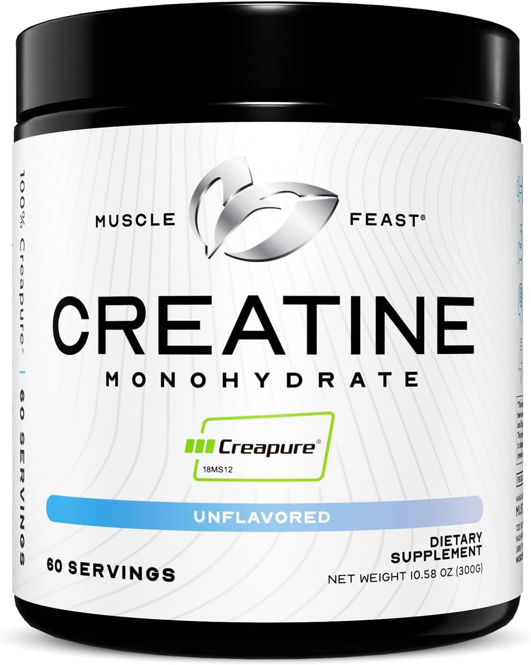Creapure Vegan Creatine Monohydrate Unflavored 300g 60 Servings 99.9 Pure