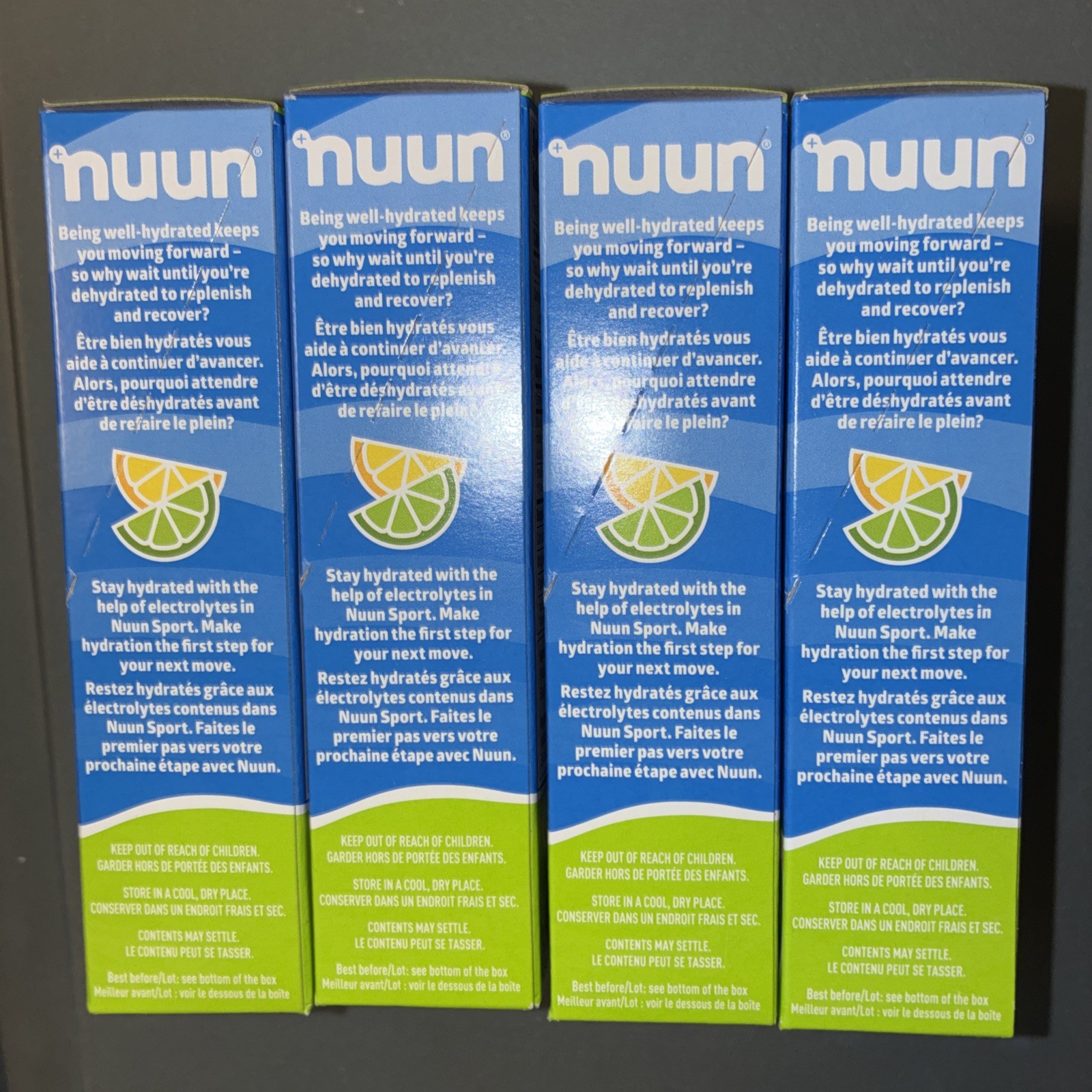 NUUN SPORT HYDRATION ELECTROLYTE DRINK MIX LEMON LIME (4) 10 PACKS ( 40 TOTAL )