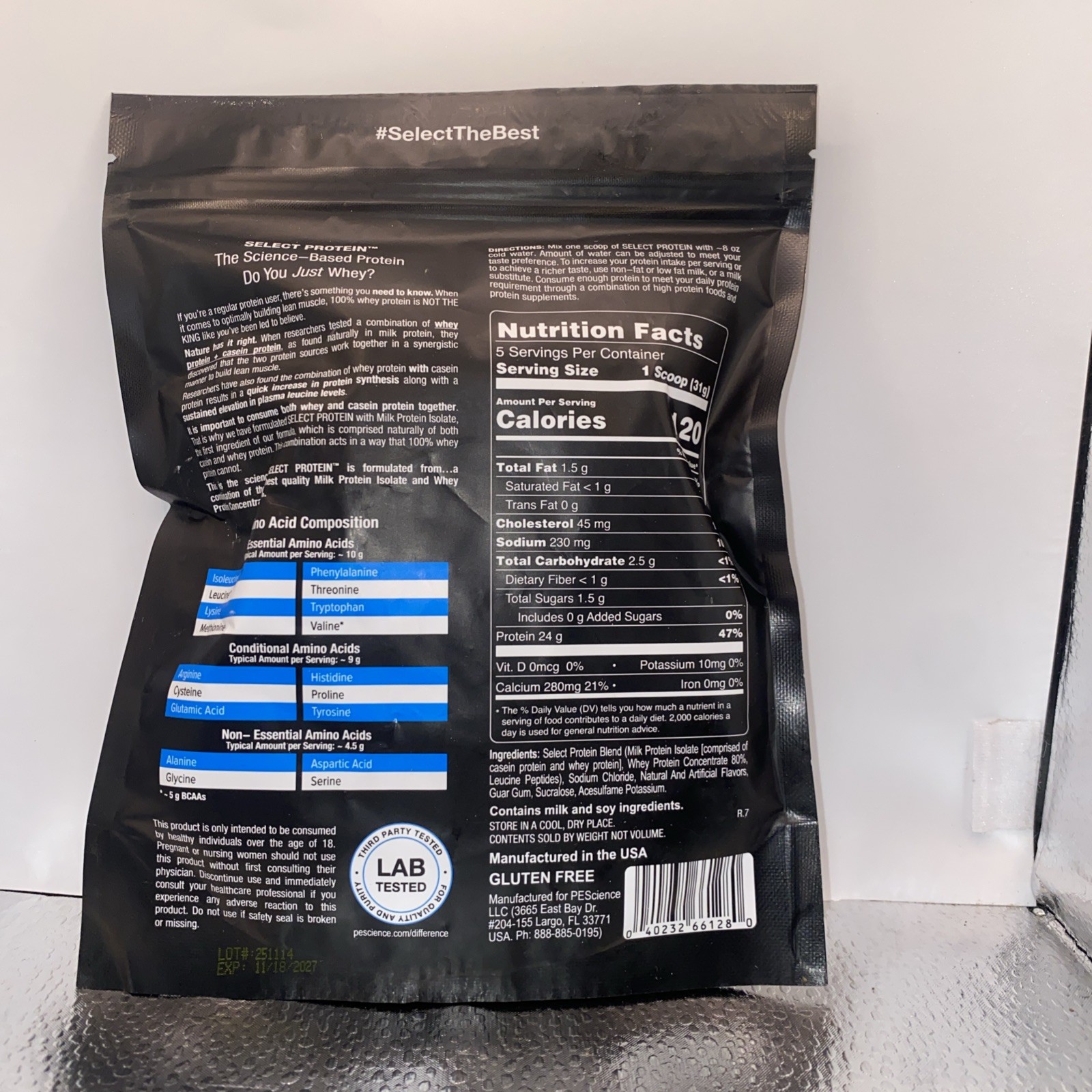 Select Protein Powder, Whey and Casein Blend, Lean Protein Powder for Women and
