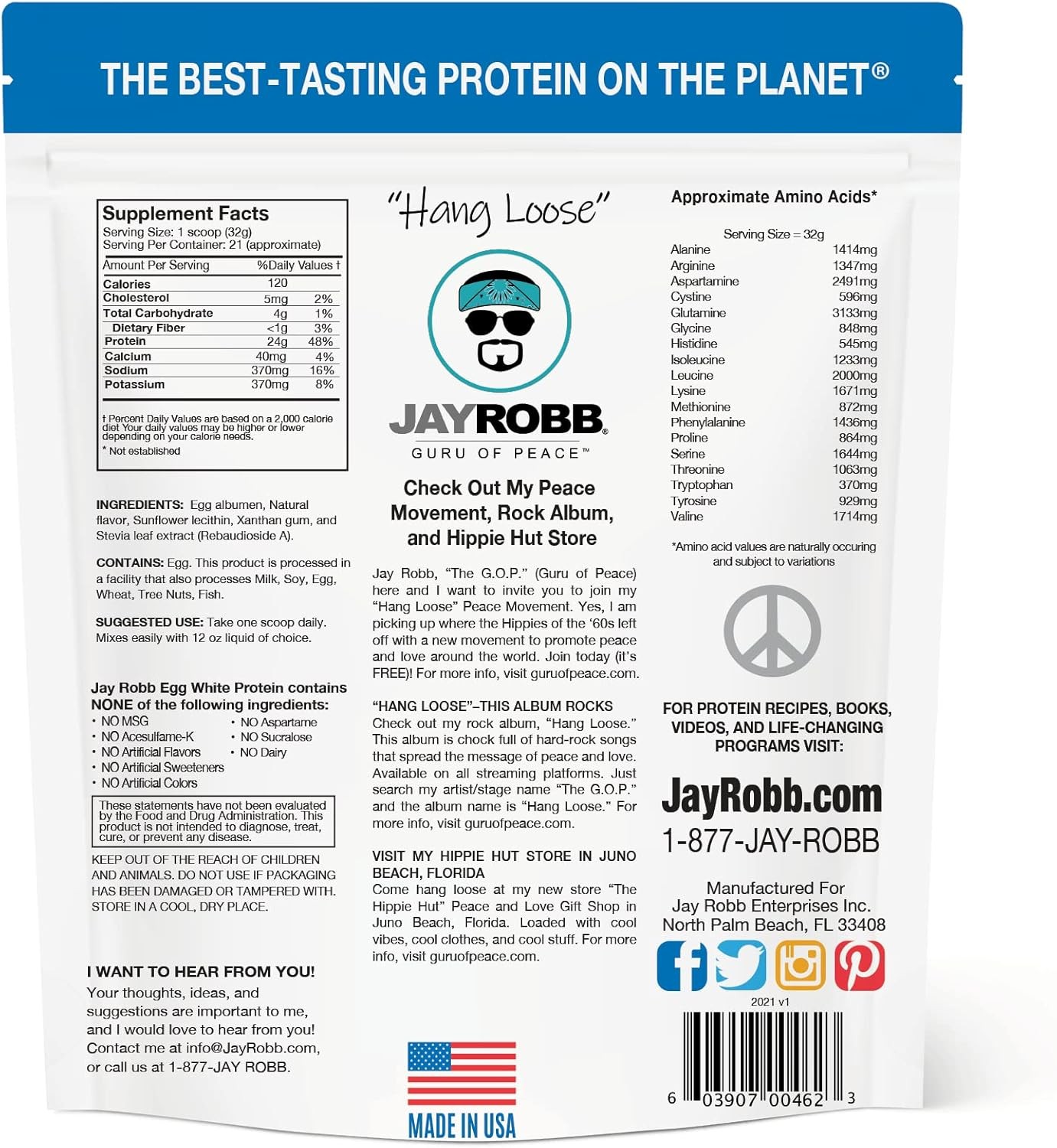 JAYROBB Vanilla Egg White Protein Powder, Low Carb, 1.5 Pound (Pack of 1)