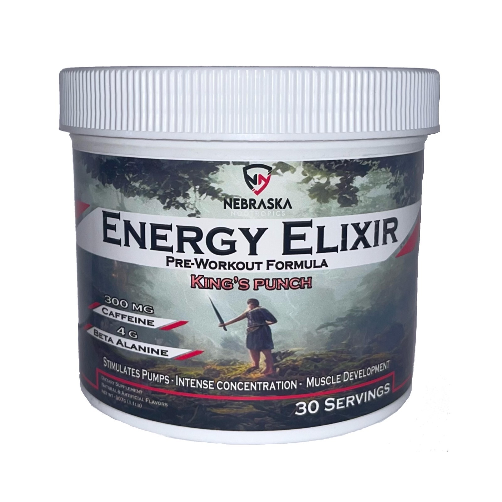 Energy Elixir Pre Workout – Nebraska Nootropics – *STIMULATES PUMPS* 2 FLAVORS