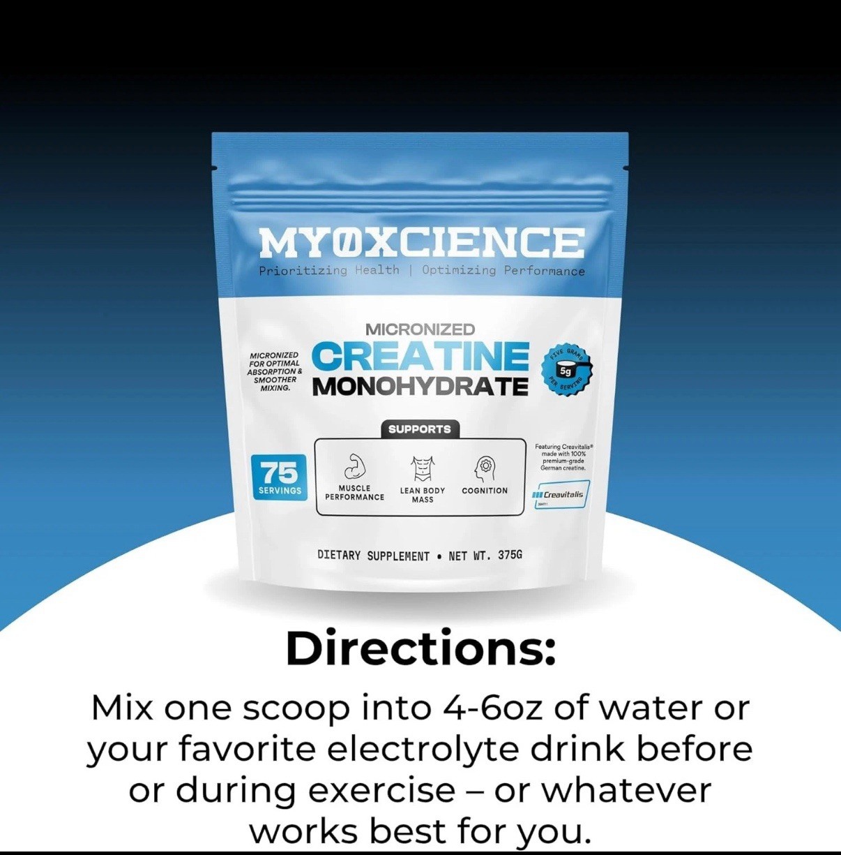 MYOXCIENCE Micronized Creatine | with 100% Creavitalis—The World’s Purest Mic…