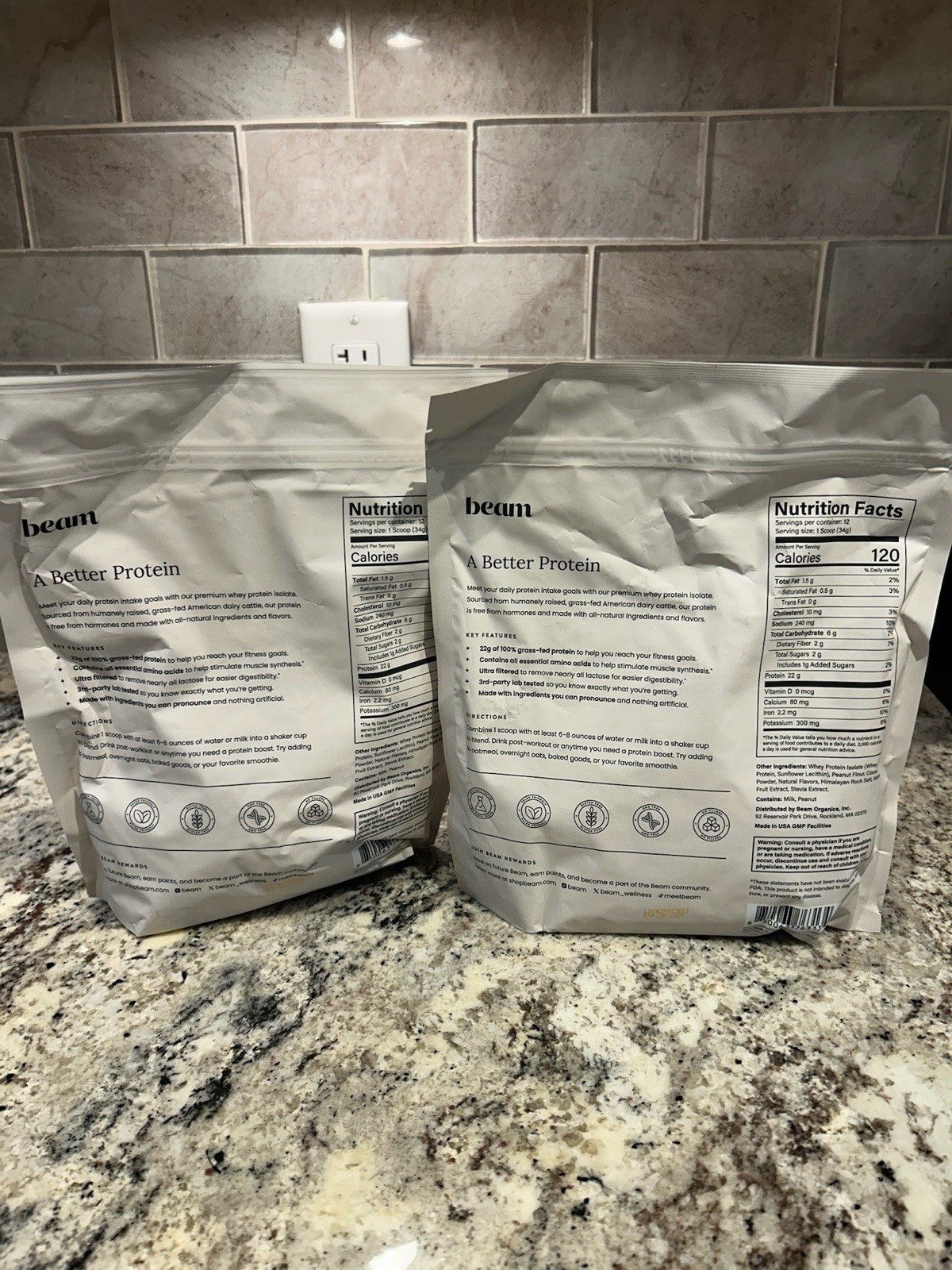 beam Grass-Fed Whey Protein Isolate 14.39 oz
