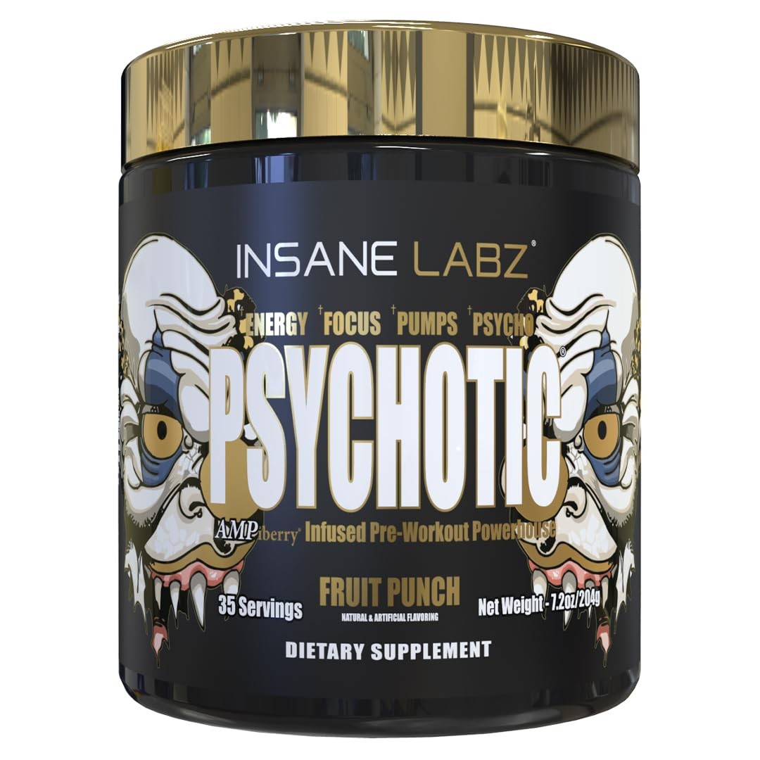 Insane Labz GOLD Pre Workout Energy Supplement Fruit Punch 35 Servings