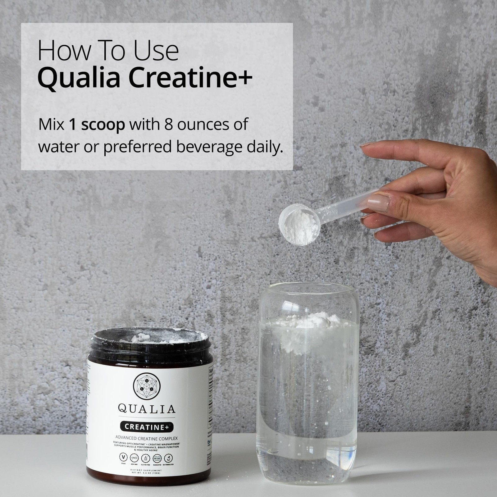 Qualia Creatine | Advanced Creatine Complex | 2 Sources + Magnesium | Optimiz…