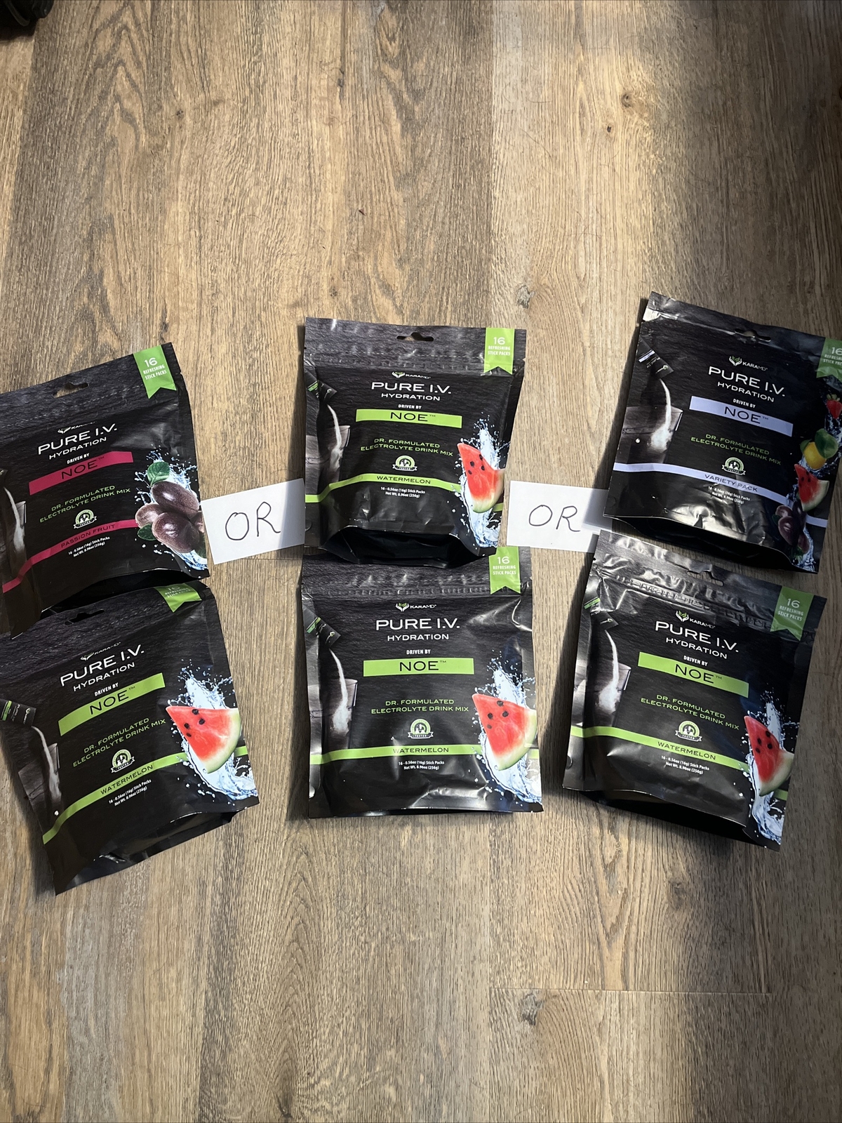 X2 Bags KARAmd Pure I.V. Hydration 32 Stick packs CHOOSE FLAVOR COMBO, BB 11/25