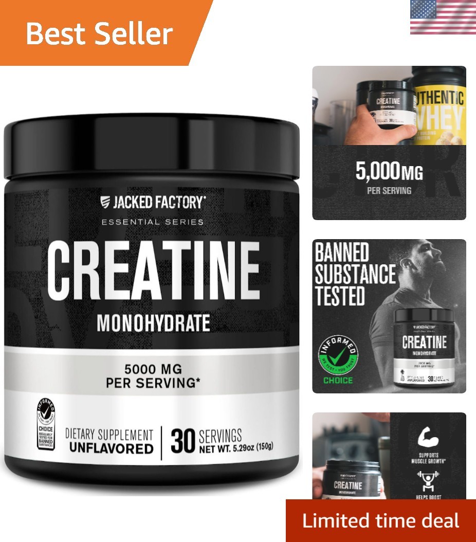 Creatine Monohydrate Powder 150g – 5g Daily Creatine Supplement for Men and W…