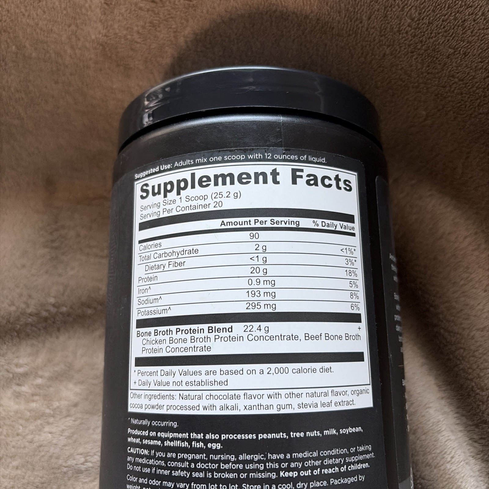 Ancient Nitrition Bone Broth Protein Chocolate 1.1lb/504G.Exp.:11/06/26