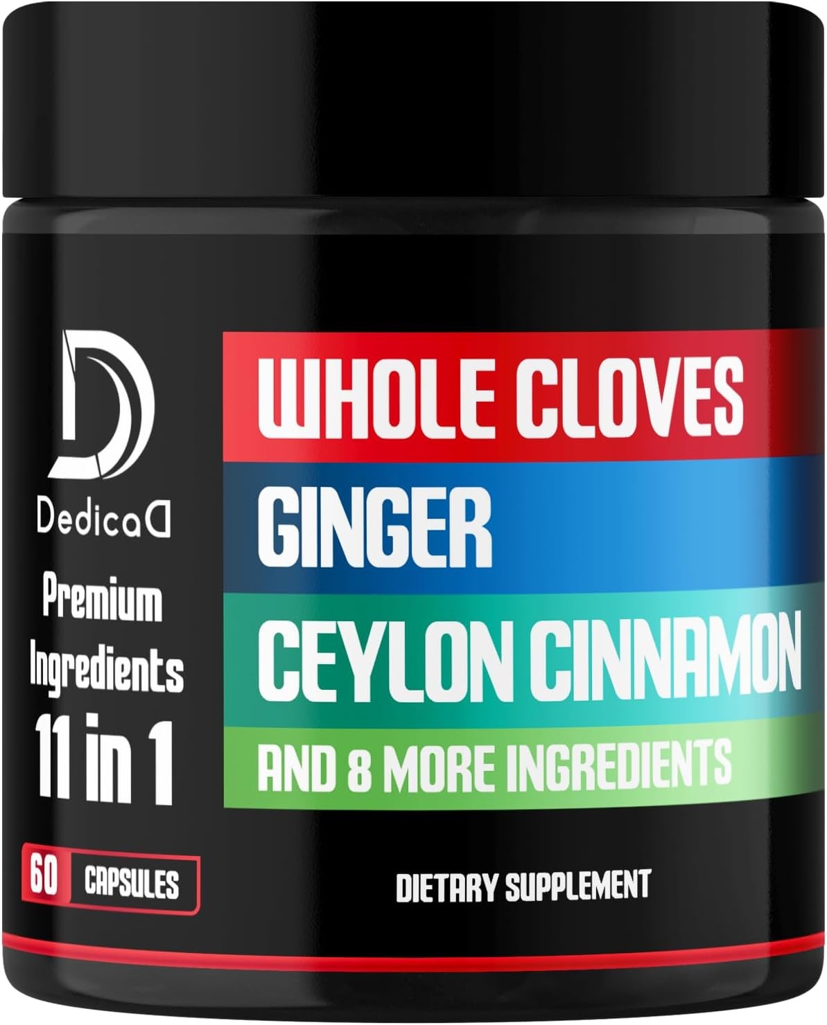 DEDICAD 11in1 Cloves Supplement with Ginger, Ceylon Cinnamon and 8 Other More –