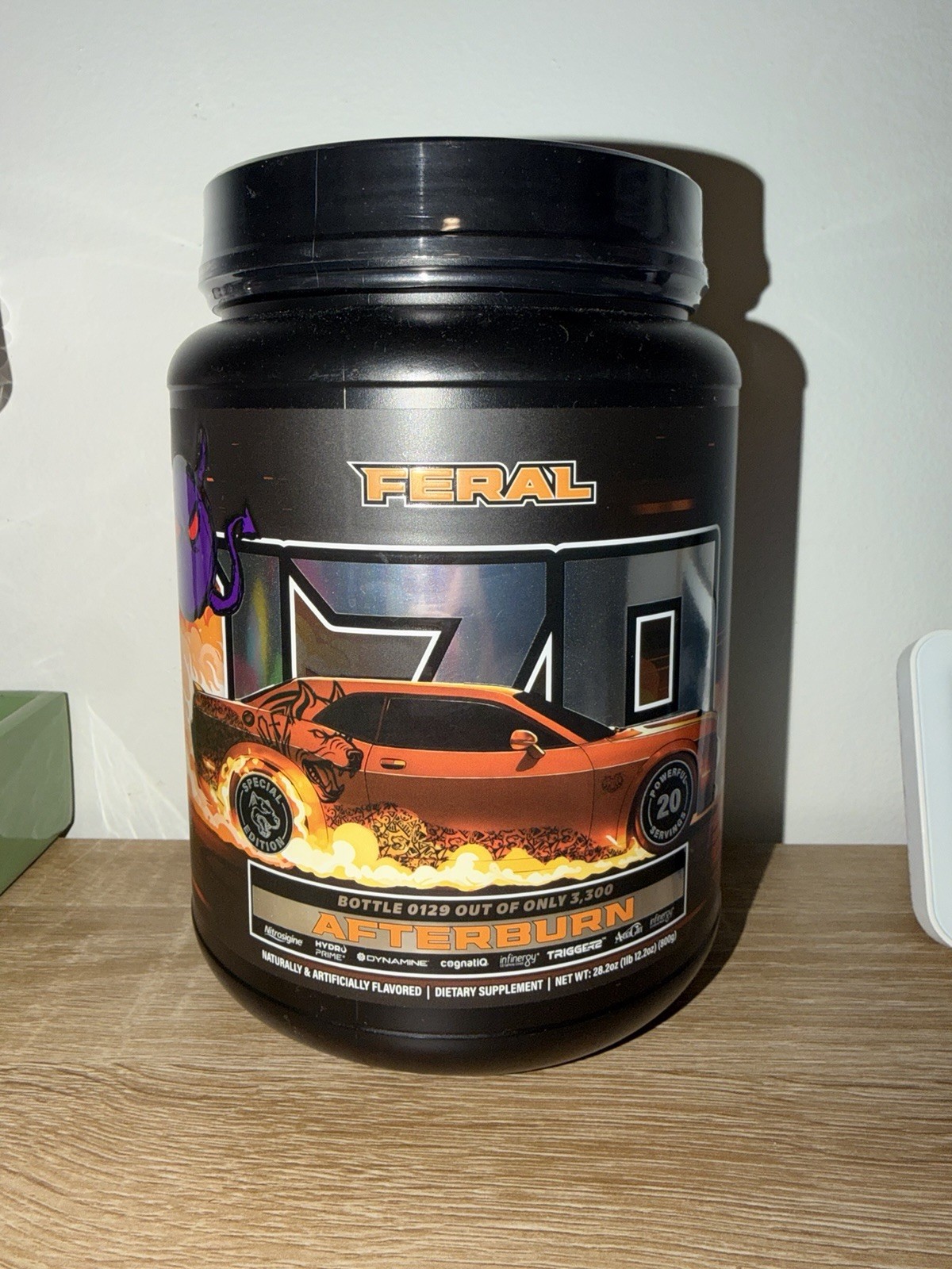 Feral ZU Afterburn Pre Burn Sports Dietary Supplement Powder