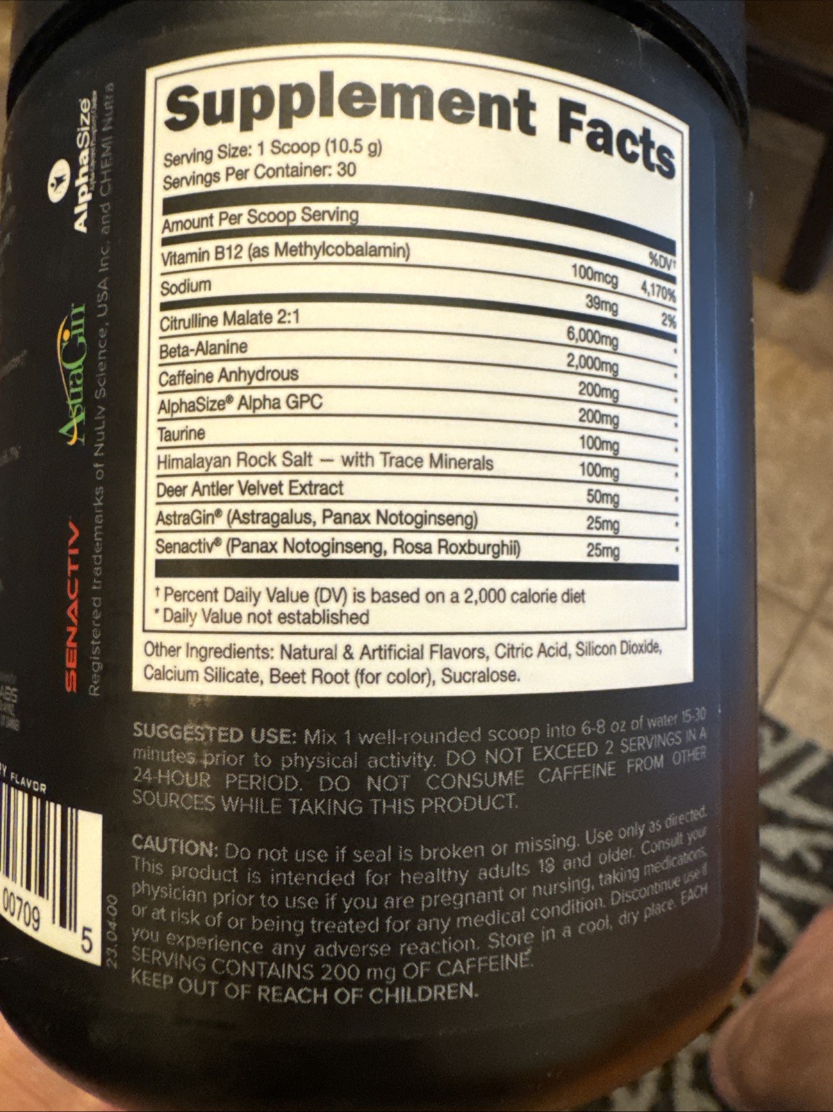 Bucked Up Pre-Workout Powder Blood Raz, 25 Servings, 9.2 oz Expires 03/26
