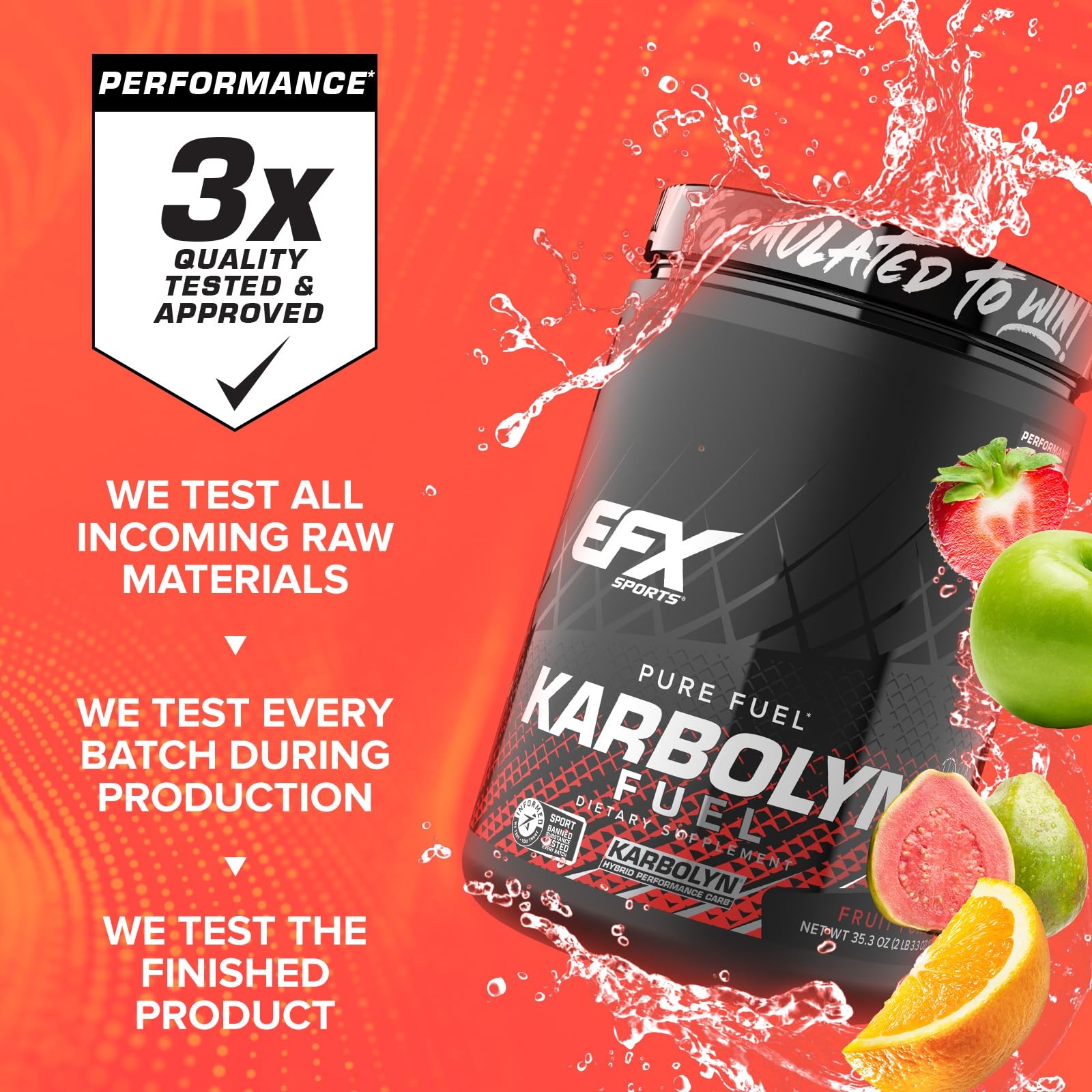 EFX Sports Karbolyn Fuel | FastAbsorbing Carbohydrate Powder | Carb Load, Sus…