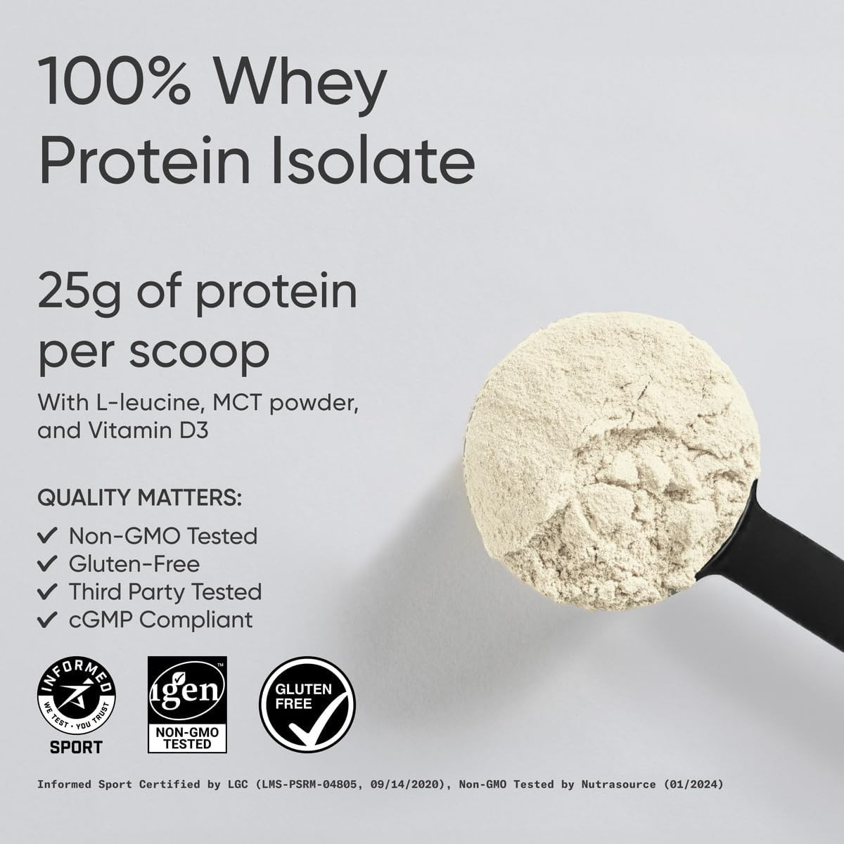 Whey Protein Isolate – Sports Nutrition Protein Powder 25G per Serving – 2.1L…