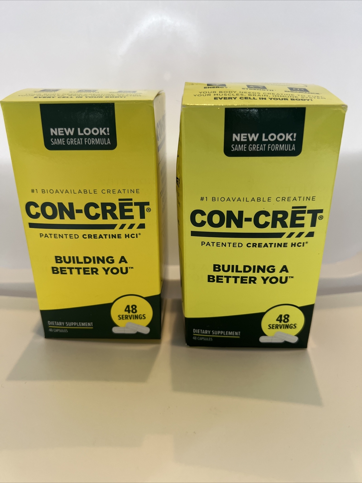 TWO ProMera Sports Con-Cret Creatine HCI 48 Capsules 750mg Dietary Supp 3/25