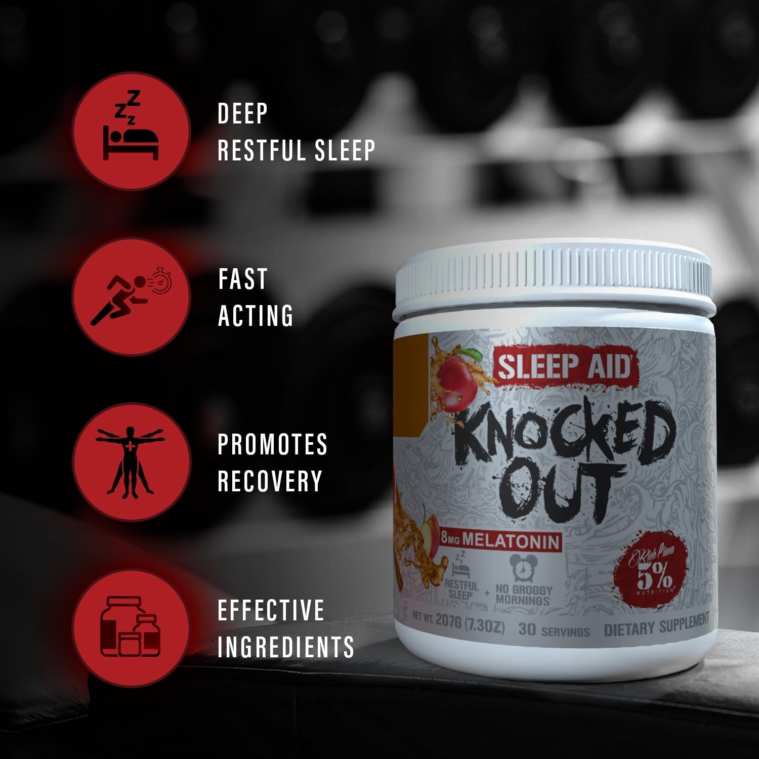 5% Nutrition Rich Piana Knocked Out Natural Sleep Aid | Post-Workout Recovery…