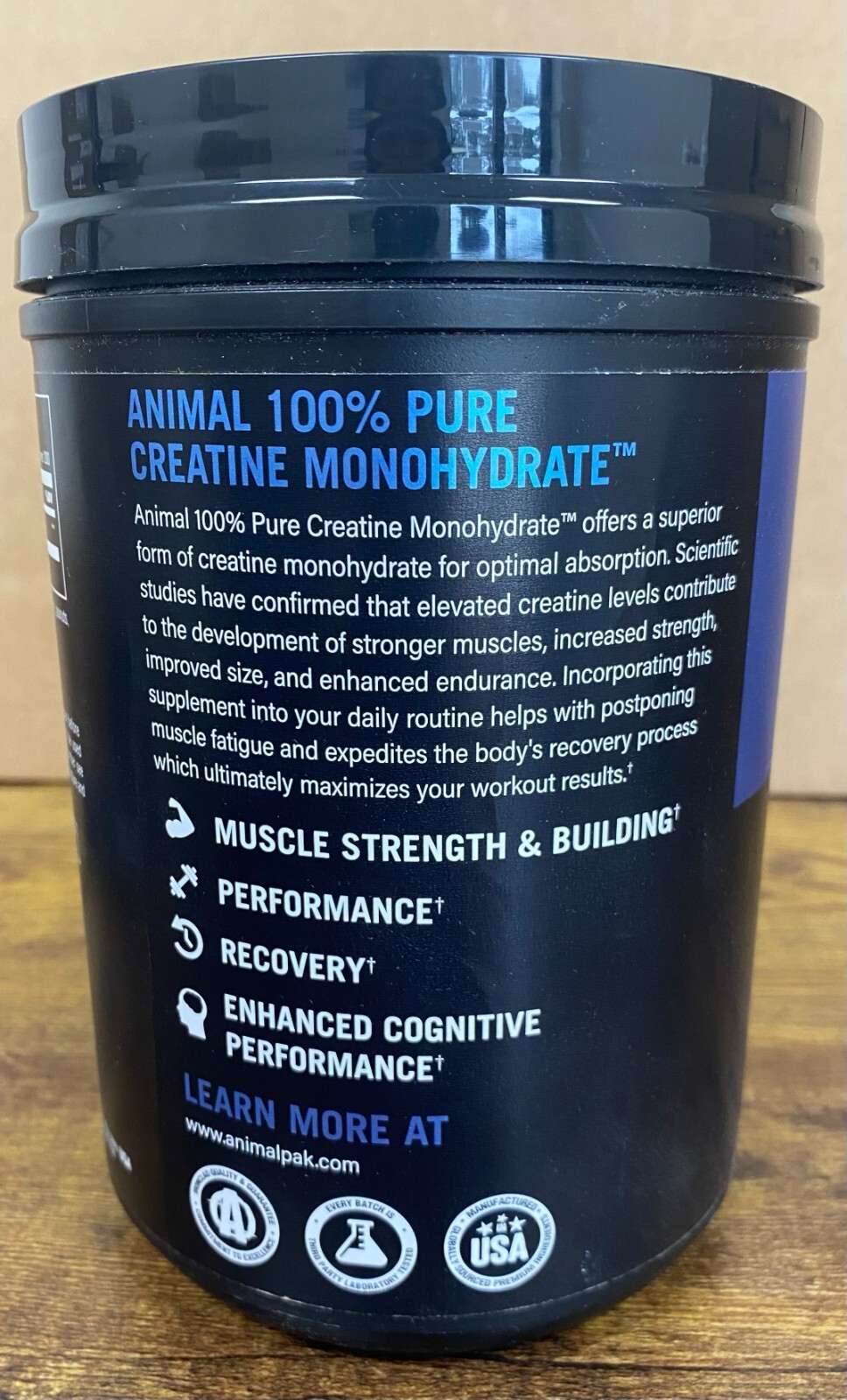 Universal Animal Micronized Creatine Monohydrate Powder Unflavored 3 Sizes New